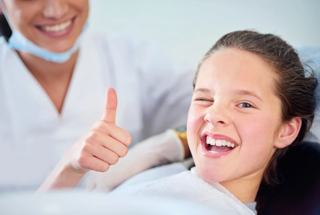 Kids inside a modern dentist's office in Gastonia, NC