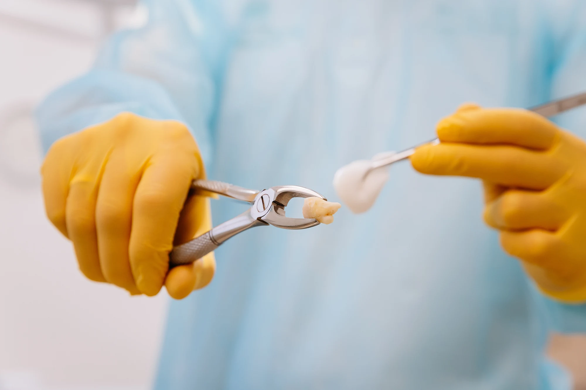 dentist showing how tooth extractions in Gastonia, NC are done