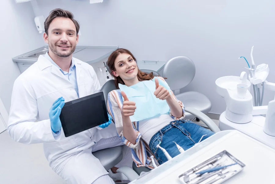 happy-patient-with-dentist-charlotte-nc-after-treatment