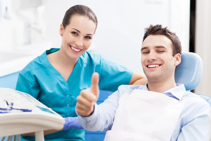 happy-patient-at-hickory-nc-dentist-after-successful-dental-appointment